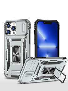 Vỏ điện thoại từ tính có giá đỡ nhẫn - Màu Xám nhạt - Xem 1