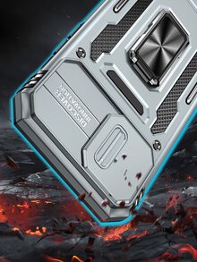 Vỏ điện thoại từ tính có giá đỡ nhẫn - Màu Xám nhạt - Xem 2