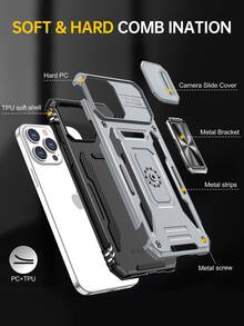 Vỏ điện thoại từ tính có giá đỡ nhẫn - Màu Xám nhạt - Xem 3