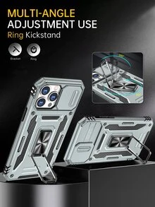 Vỏ điện thoại từ tính có giá đỡ nhẫn - Màu Xám nhạt - Xem 5