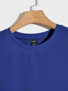 Manfinity VCAY Men Letter Patched Detail Tank Top - Blue - View 5