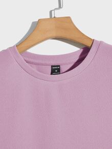 Manfinity VCAY Men Letter Patched Detail Tank Top - Lilac Purple - View 6