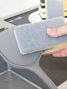 Esponja de limpieza de plástico de 1 pieza, estropajo moderno de Color aleatorio para el hogar - Multicolor - Ver 5