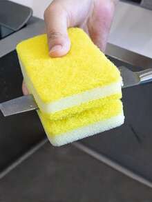 Esponja de limpieza de plástico de 1 pieza, estropajo moderno de Color aleatorio para el hogar - Multicolor - Ver 6