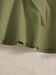 Soleia Top de tirantes con nudo delantero bajo con fruncido - Verde militar - Ver 5