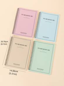 1pc Letter Graphic Random Notebook - Nhiều màu - Xem 4