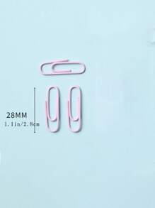 50 cái kẹp giấy ngẫu nhiên bằng thép không gỉ - Hồng - Xem 4