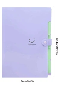 1入組素色資料夾帶1入組標籤貼紙 - 紫色 - 查看 4