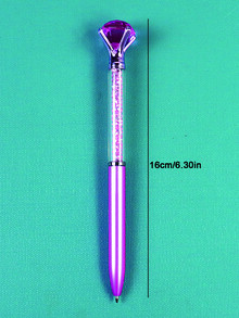 1pc Diamond Design Ballpoint Pen - Multicolor - View 4