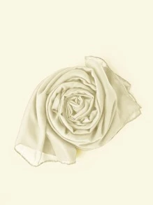 1 件纯色阿拉伯长围巾，适合清真寺用作头巾和防晒 - 杏色 - 查看 2