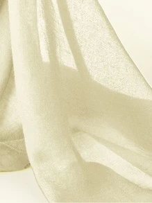 1 件纯色阿拉伯长围巾，适合清真寺用作头巾和防晒 - 杏色 - 查看 5