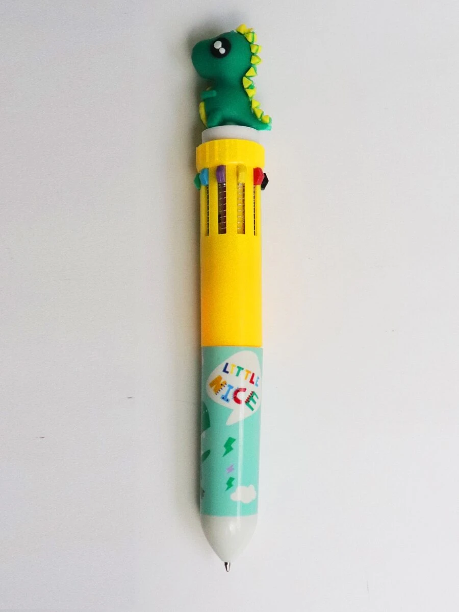 1pc Dinosaur Decor Ballpoint Pen - Green - View 1