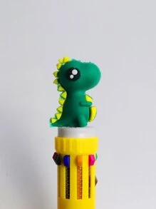 1pc Dinosaur Decor Ballpoint Pen - Green - View 3