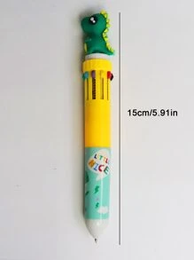 1pc Dinosaur Decor Ballpoint Pen - Green - View 4