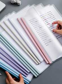 10pcs Random A4 Folder - Multicolor - View 1