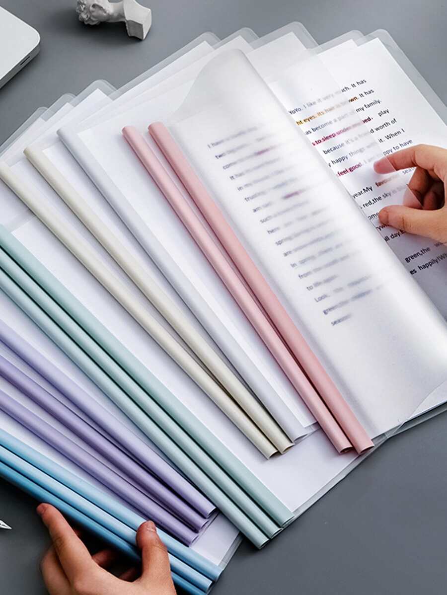 10pcs Random A4 Folder - Multicolor - View 1