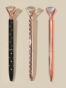 3入組水鑽圓珠筆套裝 - 黑色 - 查看 1