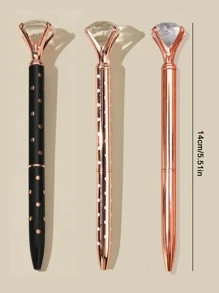 3入組水鑽圓珠筆套裝 - 黑色 - 查看 4