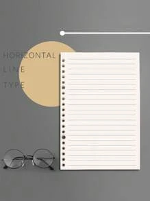 60 hojas página interior de hojas sueltas de 20 agujeros