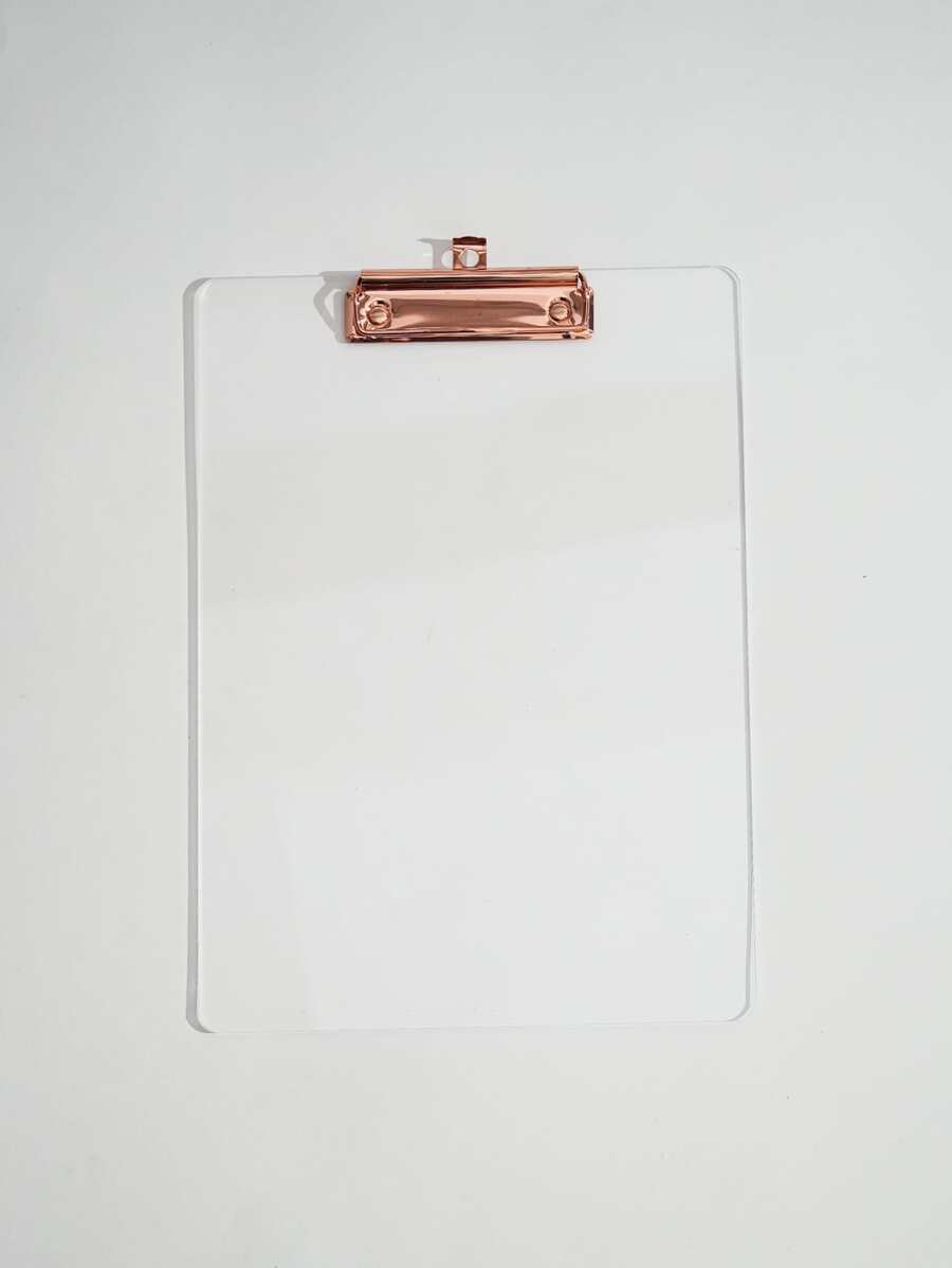 1pc Clear A4 Clipboard Back To School,Back To School,School Supplies - Clear - View 1