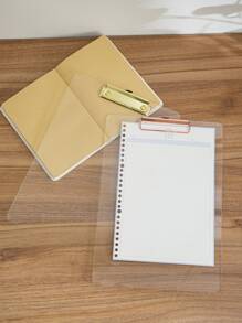 1pc Clear A4 Clipboard Back To School,Back To School,School Supplies - Clear - View 2