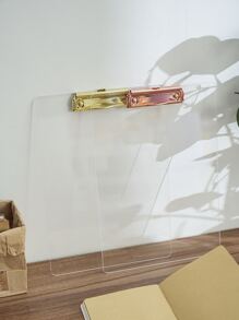 1pc Clear A4 Clipboard Back To School,Back To School,School Supplies - Clear - View 3