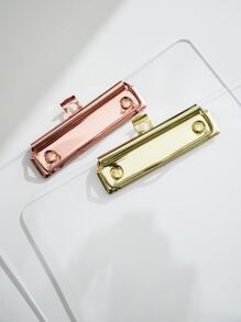 1pc Clear A4 Clipboard Back To School,Back To School,School Supplies - Clear - View 4