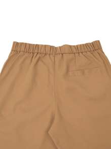 Manfinity Mode Men Solid Slant Pocket Pants - Brown - View 6