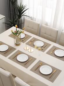 1入組PVC餐墊,現代防滑桌墊 - 米色 - 查看 6