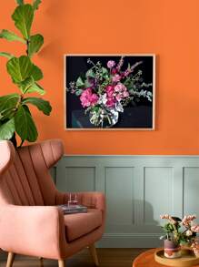 1pc PVC Wall Paper, Minimalist Orange Wall Adhesive Roll For Home - Orange - View 4