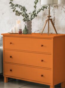 1pc PVC Wall Paper, Minimalist Orange Wall Adhesive Roll For Home - Orange - View 5