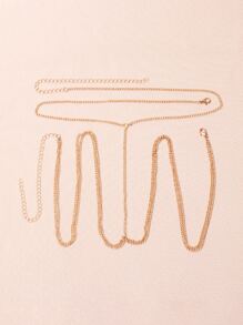 1 chuỗi cơ thể tối giản thời trang dành cho phụ nữ để trang trí hàng ngày - Vàng - Xem 4