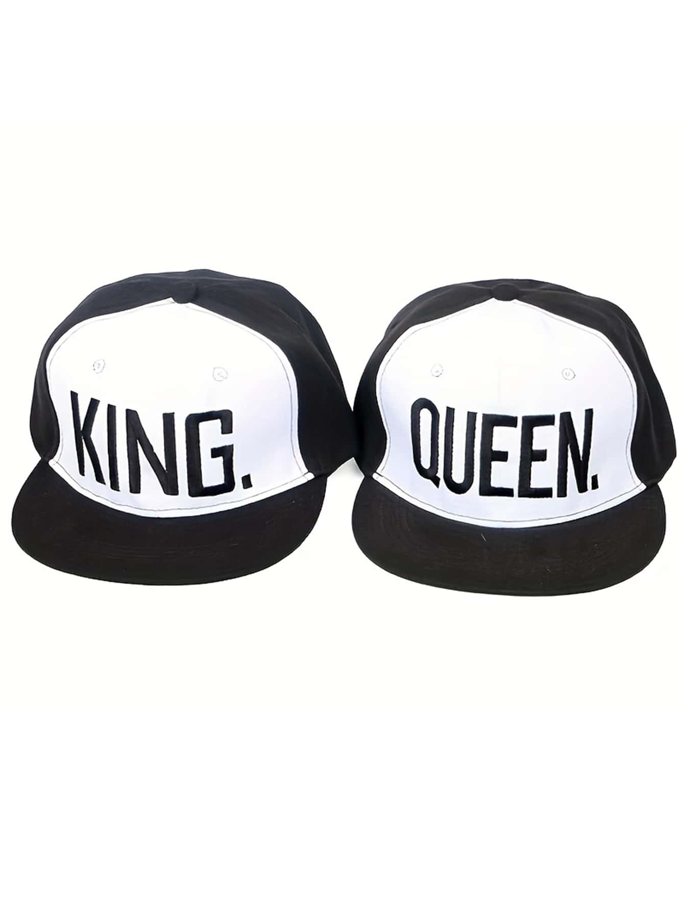 2入組男士字母圖案棒球帽 - 黑色 - 查看 1