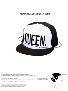 2入組男士字母圖案棒球帽 - 黑色 - 查看 3