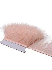 1片羽毛形狀diy布料,8-10cm寬,香檳色,適用於縫紉項目 - 香檳色 - 查看 1