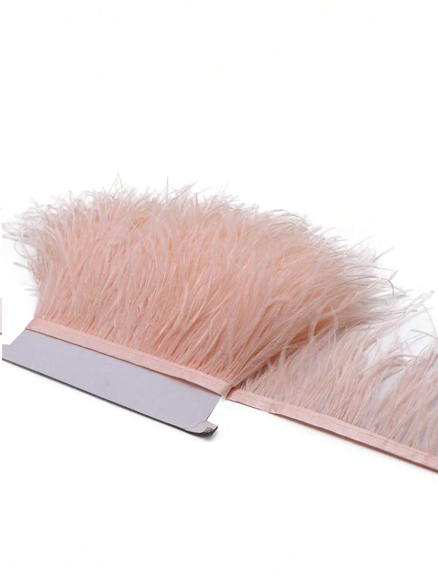 1片羽毛形狀diy布料,8-10cm寬,香檳色,適用於縫紉項目 - 香檳色 - 查看 1