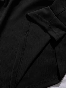 SHEIN EZwear Solid Tank Top & Shorts - Black - View 6