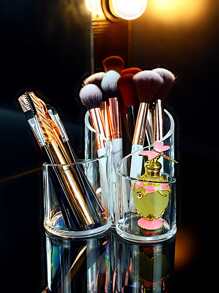 1 hộp đựng đồ trang điểm bằng nhựa, hộp trong suốt hiện đại cho gia đình, cho kỳ nghỉ bãi biển, bộ sưu tập phòng tắm, bộ sưu tập phòng ngủ, dung tích lớn - Trong sáng - Xem 2