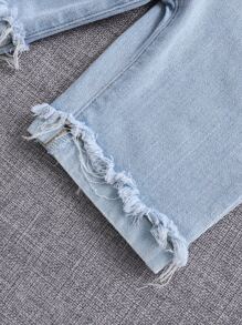 SHEIN 男孩毛邊牛仔短褲