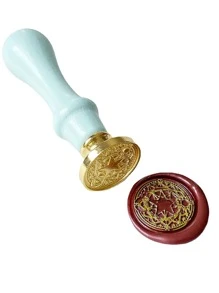 1 pieza Sello de cera patrón de árbol - Dorado - Ver 4