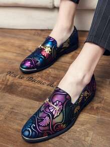 Giày công sở trang trí bằng kim loại có họa tiết cuộn cho nam, Giày lười dự tiệc giản dị - Nhiều màu - Xem 2