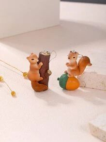 1 chiếc bông tai mặt dây chuyền hình con sóc sáng tạo, quà tặng cho phụ nữ - Nhiều màu - Xem 9