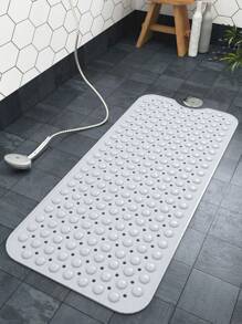 1pc PVC Shower Stall Mat, Minimalist Plain Anti-slip Shower Stall Mat For Bathroom - White - View 1