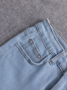 SHEIN 男孩毛邊牛仔短褲