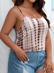 SHEIN VCAY Áo hai dây Plus Size Lộ Lưng Hội Chữ thập Cà vạt nhuộm Giải trí - Nhiều màu - Xem 6