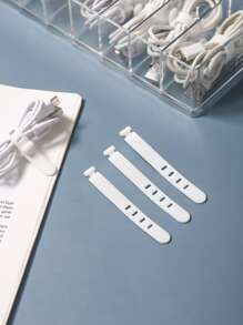 Hộp lưu trữ cáp nhựa 1pc, hộp lưu trữ rõ ràng tối giản cho gia đình - Trong sáng - Xem 5