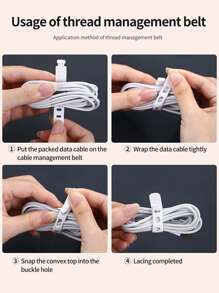 Hộp lưu trữ cáp nhựa 1pc, hộp lưu trữ rõ ràng tối giản cho gia đình - Trong sáng - Xem 6