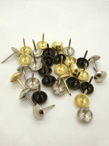 100pcs/set Iron Thumbtack, Modernist Round Thumbtack For Household - Silver - View 6