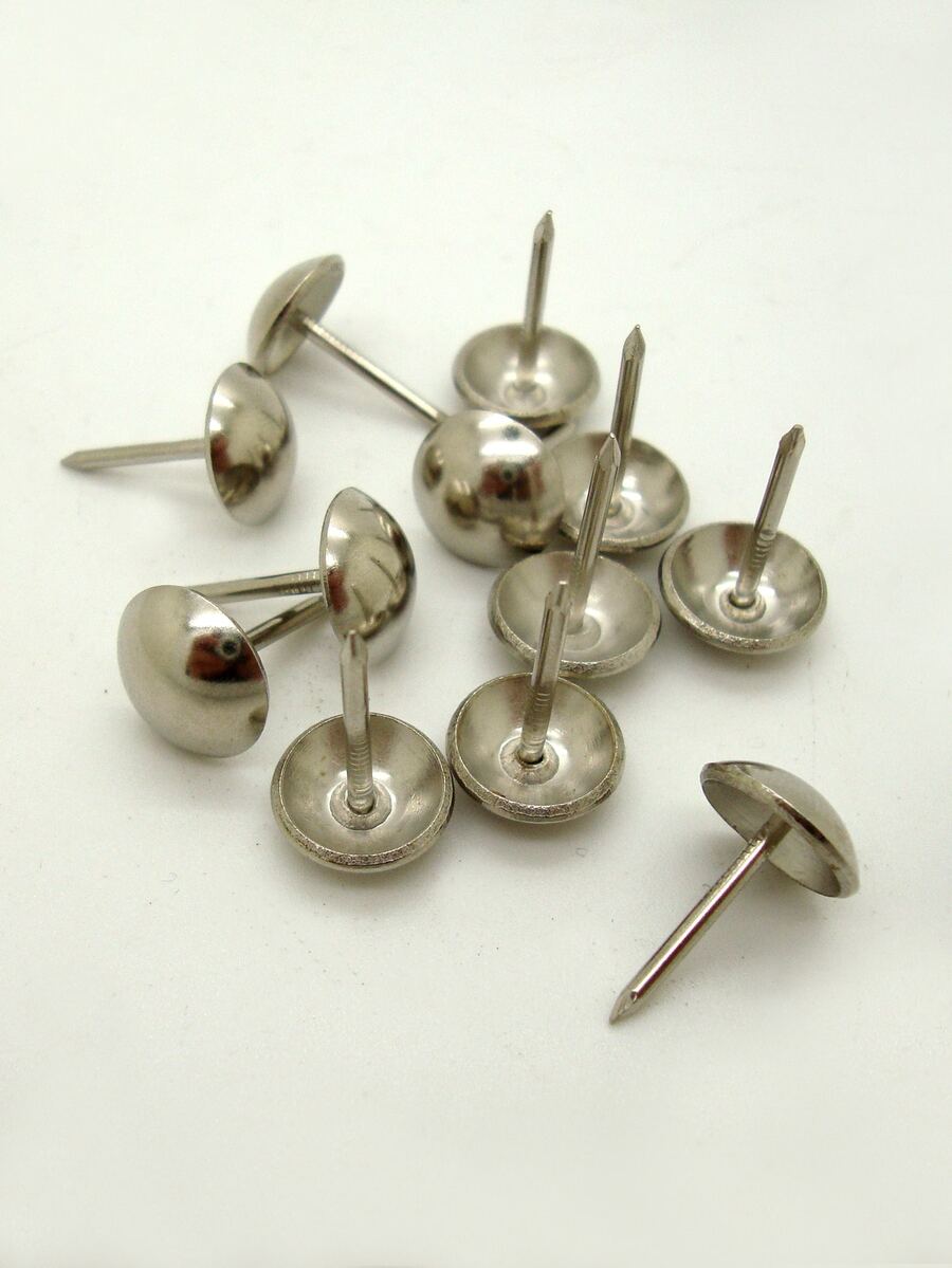 100pcs/set Iron Thumbtack, Modernist Round Thumbtack For Household - Silver - View 1