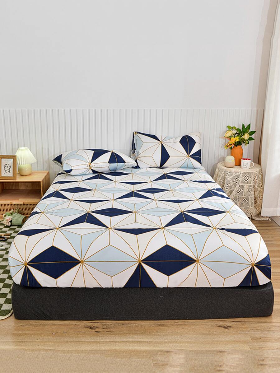 1 Họa Tiết Hình Học Trang Bị Tấm Hiện Đại Vải Trang Bị Tấm Đáy Cho Gia Đình - Nhiều màu - Xem 1